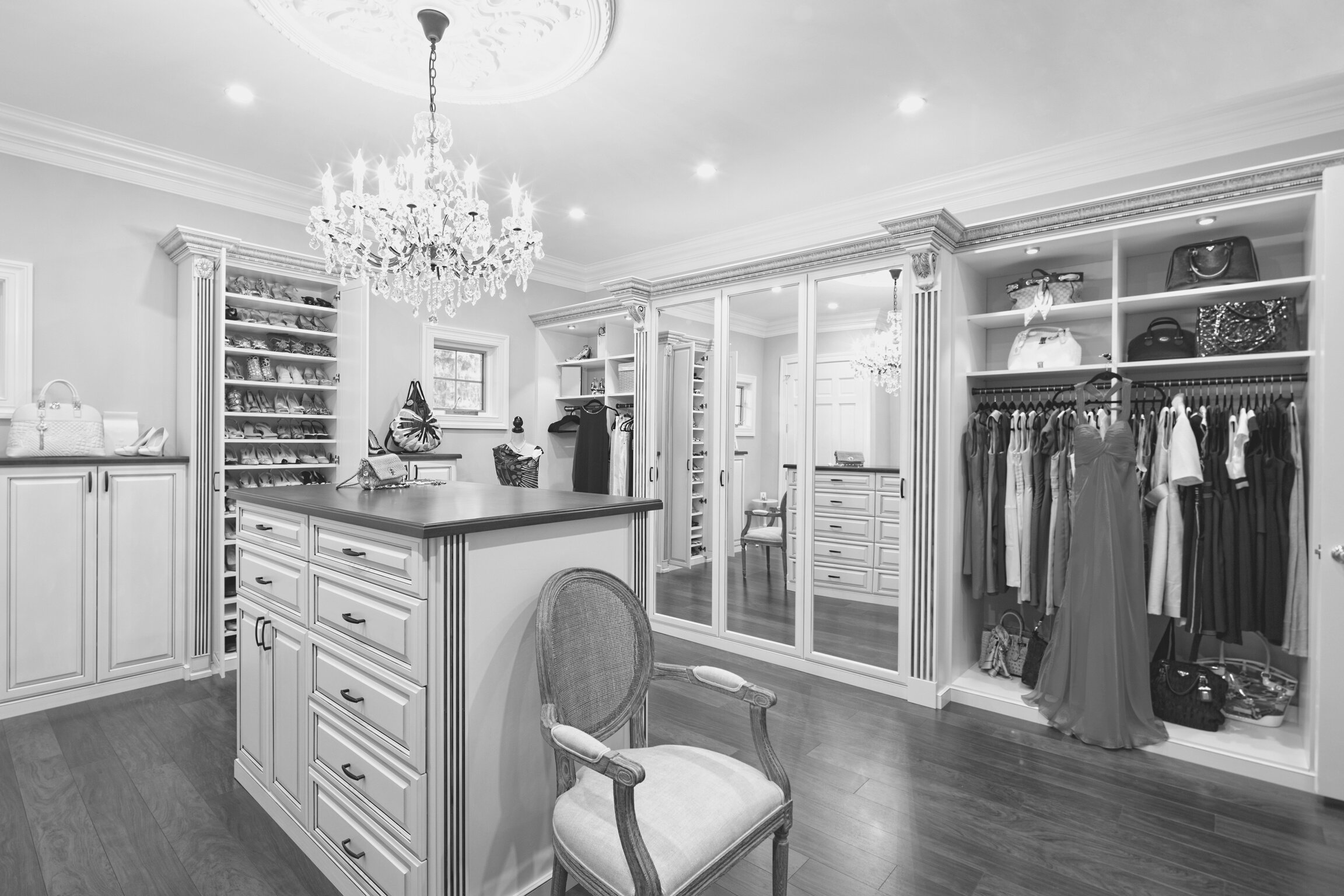 Beautiful custom closet in an estate home